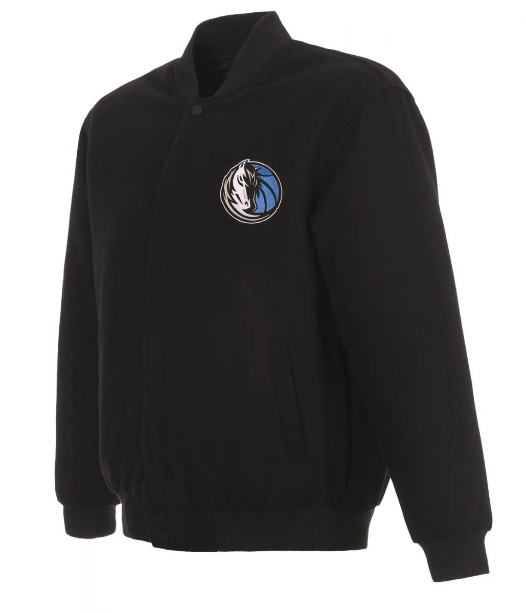 Varsity Dallas Mavericks Black Wool Jacket