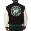 Varsity Dallas Stars Black And White Two Tone Jacket Back
