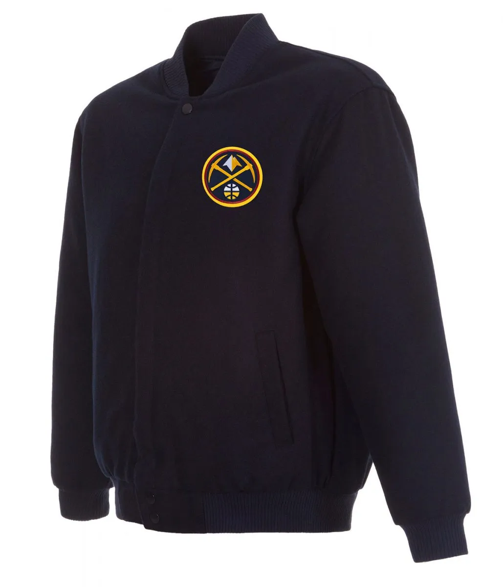 Varsity Denver Nuggets Navy Blue Wool Jacket