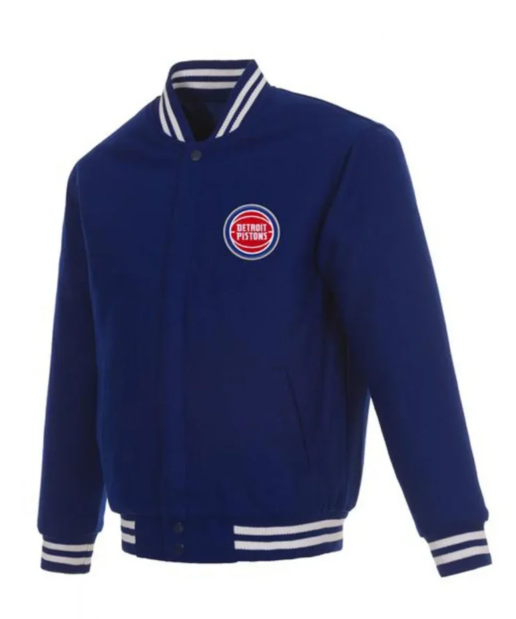 Varsity Detroit Pistons Royal Blue Wool Jacket