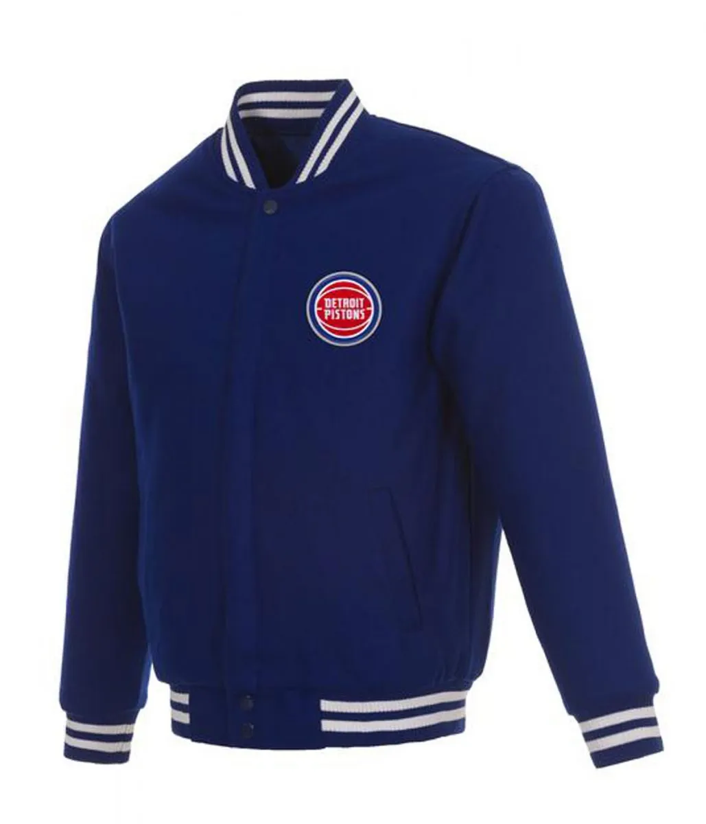 Varsity Detroit Pistons Royal Blue Wool Jacket