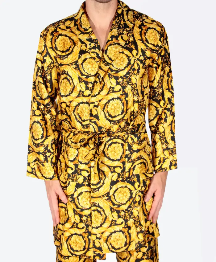 Versace All Over Baroque Print Robe