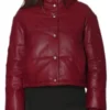 Vicky Nguyen The Today Show Leather Puffer Jacket