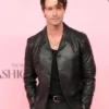 Victoria Secret Fashion Show 2025 Patrick Schwarzenegger Black Leather Jacket