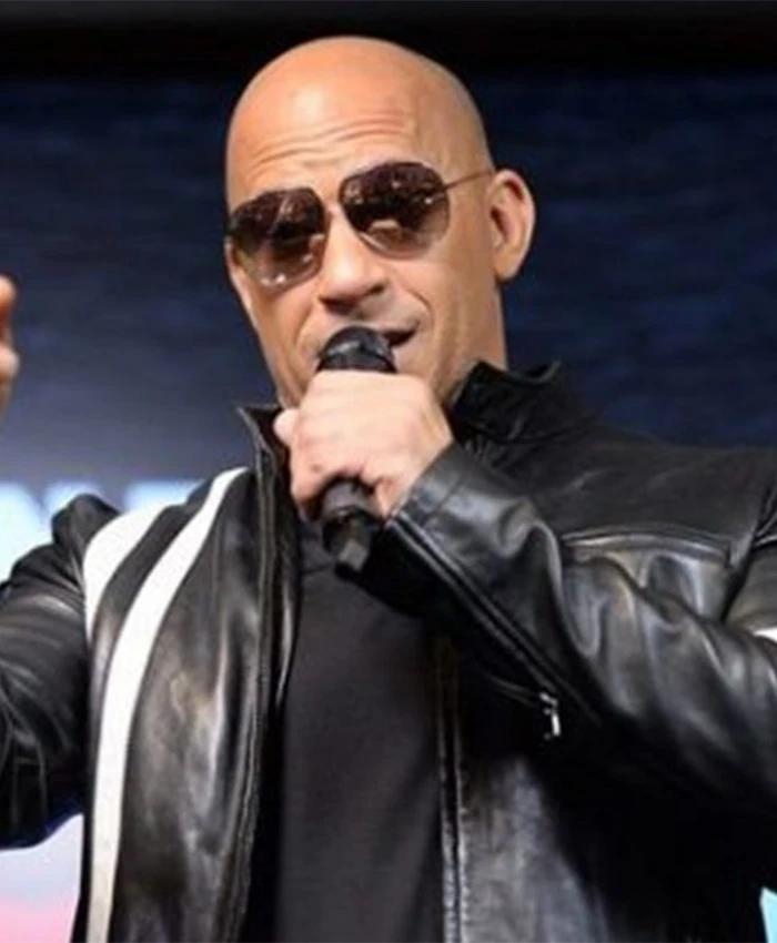 Vin Diesel TV Series Bloodshot Vin Diesel Black Real Leather Jacket