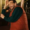Vinnie TV Series Brassic Season 07 Joe Gilgun Zip Up Closure Rib Knitted Collar Sleeveless Orange Vest
