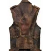 Vintage Amell Brown Distressed Leather Vest