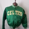 Vintage Boston Celtics Retro Satin Button Up Jacket