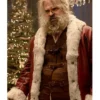 Violent Night David Harbour Maroon Leather Santa Coat