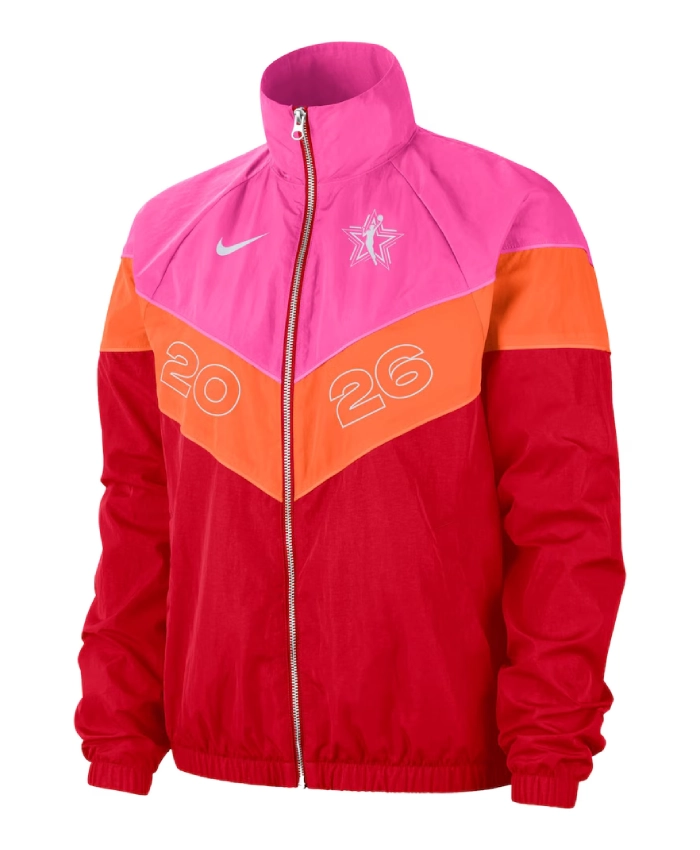 WNBA All Star Game 2026 Nike Womens Red Full Zip Windrunner Jacket For Men and Women