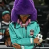 WNBA Playoffs 2025 Lil Mama Crop Leather Jacket