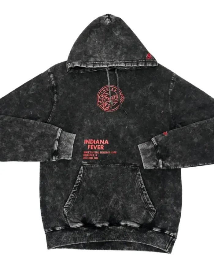 WNBA Playoffs Semifinal 2025 Caitlin Clark Black Denim Hoodie