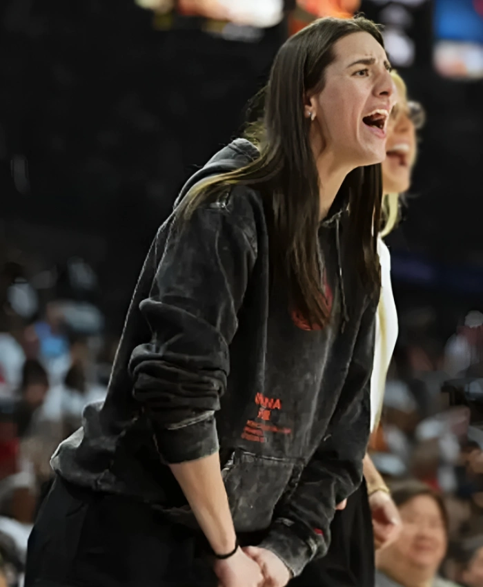 WNBA Playoffs Semifinal 2025 Caitlin Clark Black Hoodie