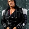WWE Bret Hart The Hitman Black Leather Jacket