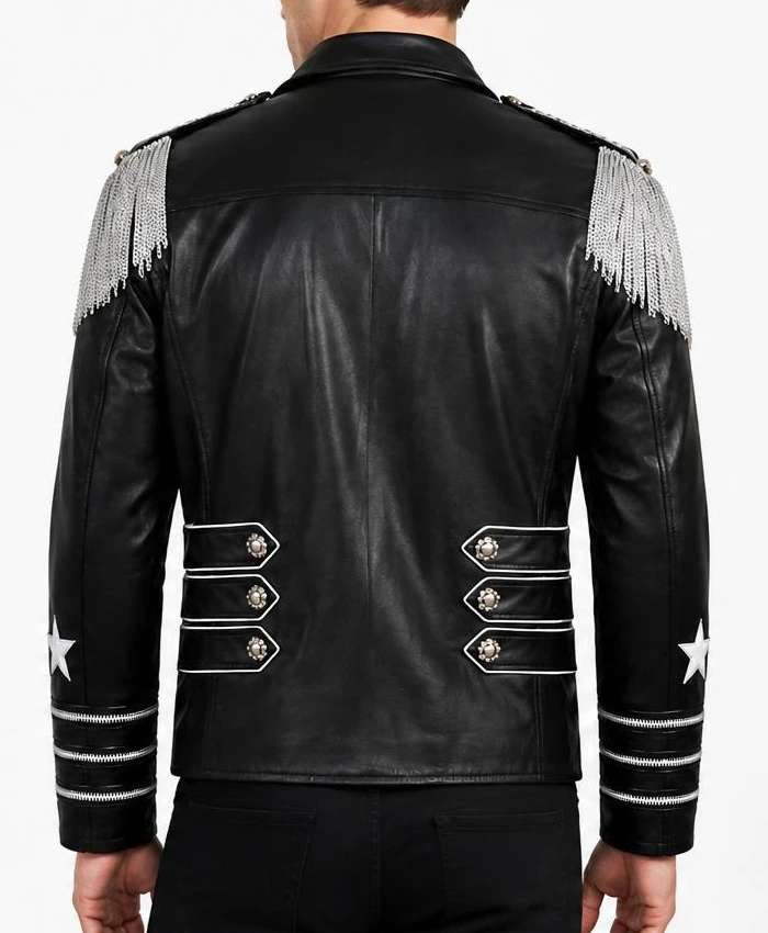 WWE Bret Hart The Hitman Black Leather Jacket Men