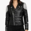 WWE Bret Hart The Hitman Black Leather Jacket Womens