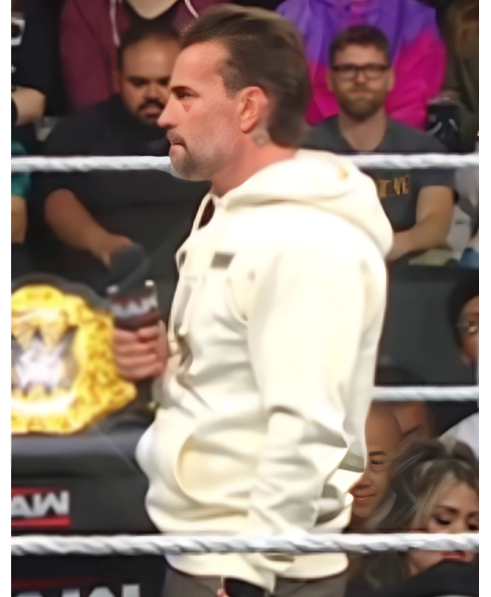 WWE CM Punk Beige Pullover Hoodie