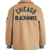 WWE CM Punk Chicago Blackhawks Wool Khaki Jacket