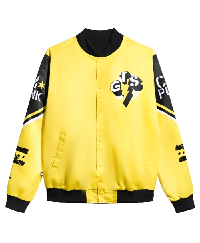 WWE CM Punk GTS Best In The World Yellow Bomber Jacket