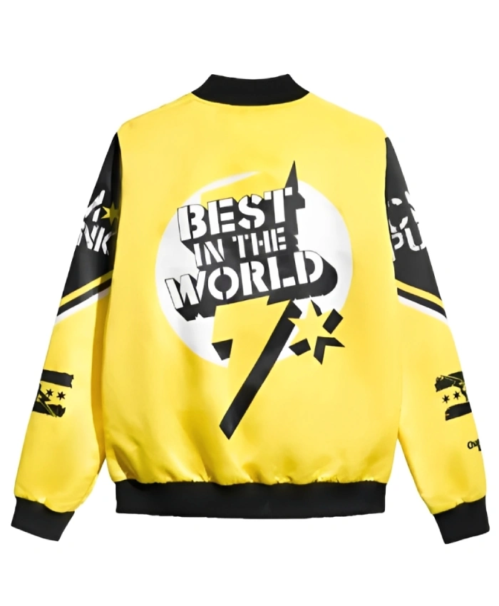 WWE CM Punk GTS Yellow Bomber Jacket