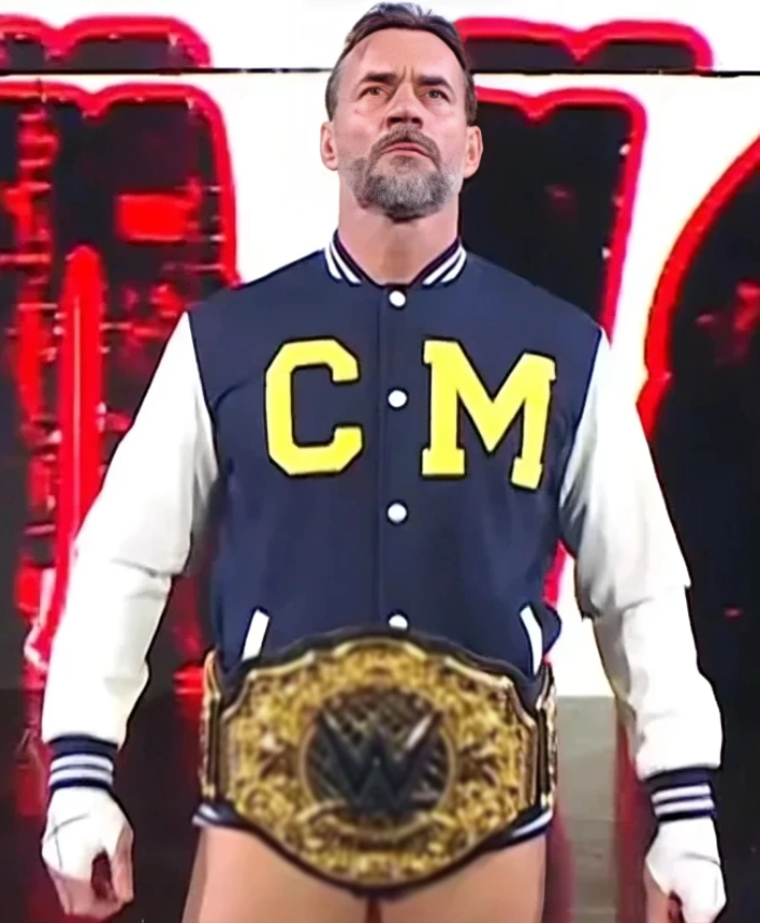 WWE CM Punk Steiner Bros University Of Michigan Varsity Jacket