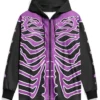 WWE Dynamic Dominik Mysterio Entrance Purple And Black Skeleton Hoodie