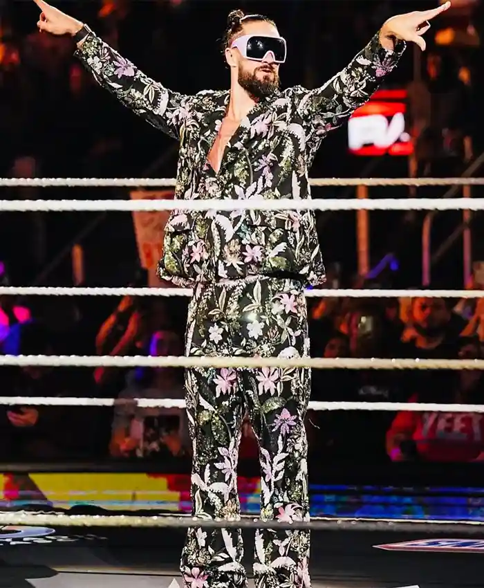 WWE Monday Night RAW 2025 Seth Rollins Floral Suit