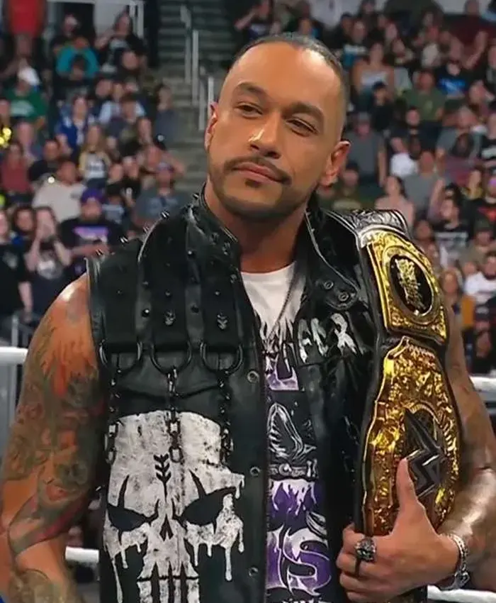 WWE Money In The Bank 2024 Damian Priest Black Leather Vest