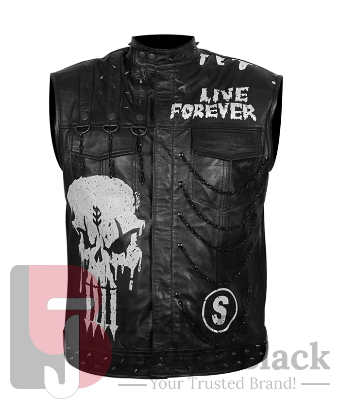 WWE Money In The Bank 2024 Damian Priest Leather Vest Black