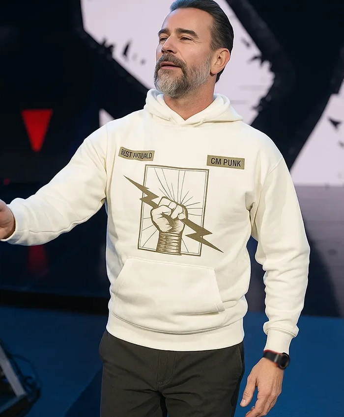 WWE Raw CM Punk Beige Pullover Hoodie