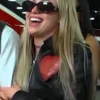 WWE Raw Gionna Daddio Heart Black Leather Jacket