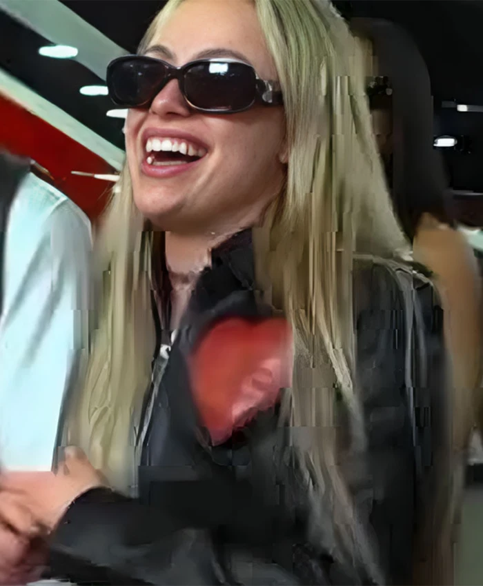 WWE Raw Gionna Daddio Heart Black Leather Jacket
