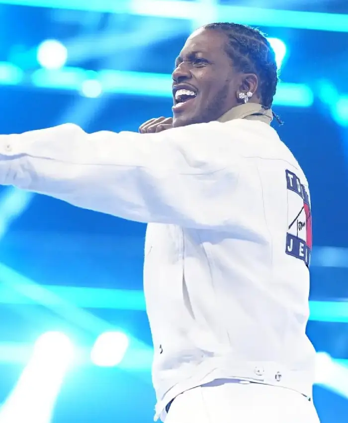 WWE SmackDown Lil Yachty White Cotton Jacket - Image 4