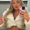 WWE Smackdown 2025 Tiffany Stratton Sherpa Jacket