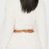 WWE Smackdown 2025 Tiffany Stratton White Sherpa Jacket
