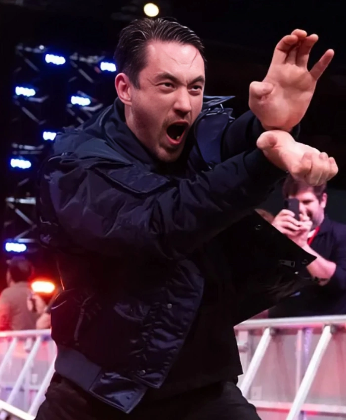 Alternative view of WWE World Opening Street Fighter Event Andrew Koji Jacket