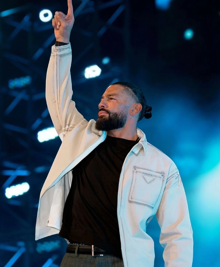 Alternative view of WWE World Opening Street Fighters Event Roman Reigns Jacket