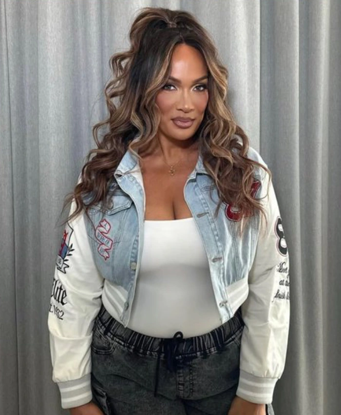 WWE Superstar Nia Jax Denim Crop Jacket