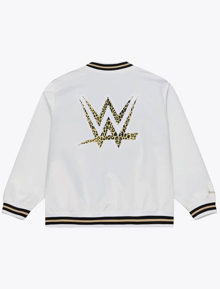 LA WrestleMania 42 Mitchell & Ness White Satin Jacket - Image 2