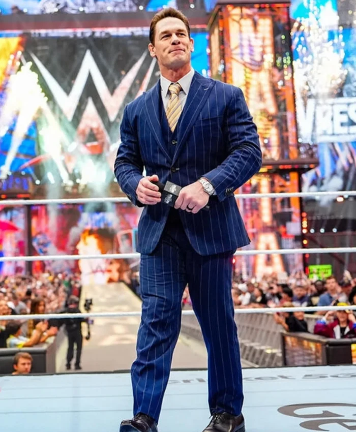 John Cena WrestleMania 42 Night 1 Pinstripe Suit