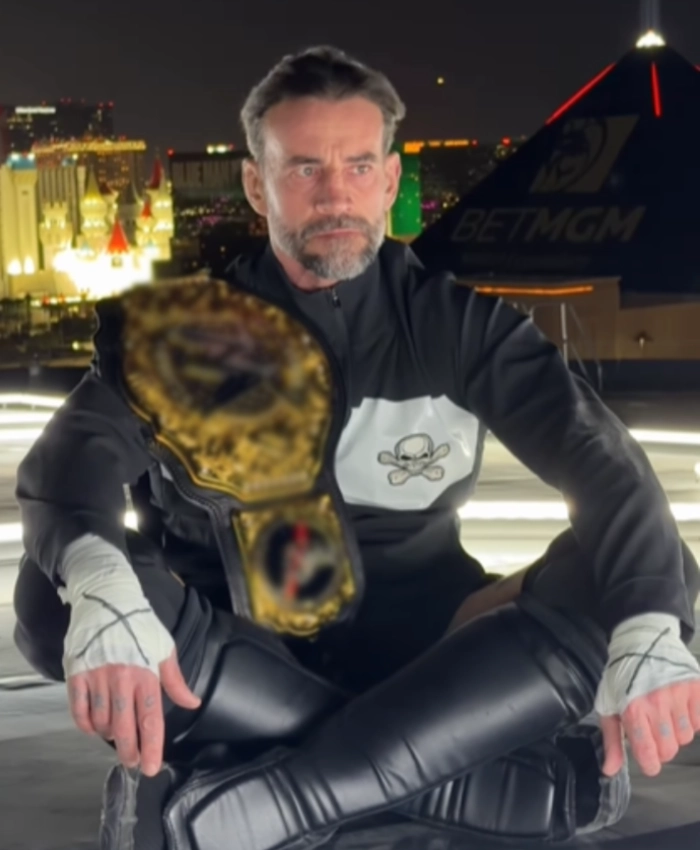 WWE WrestleMania 42 Night 2 CM Punk Las Vegas Black Jacket
