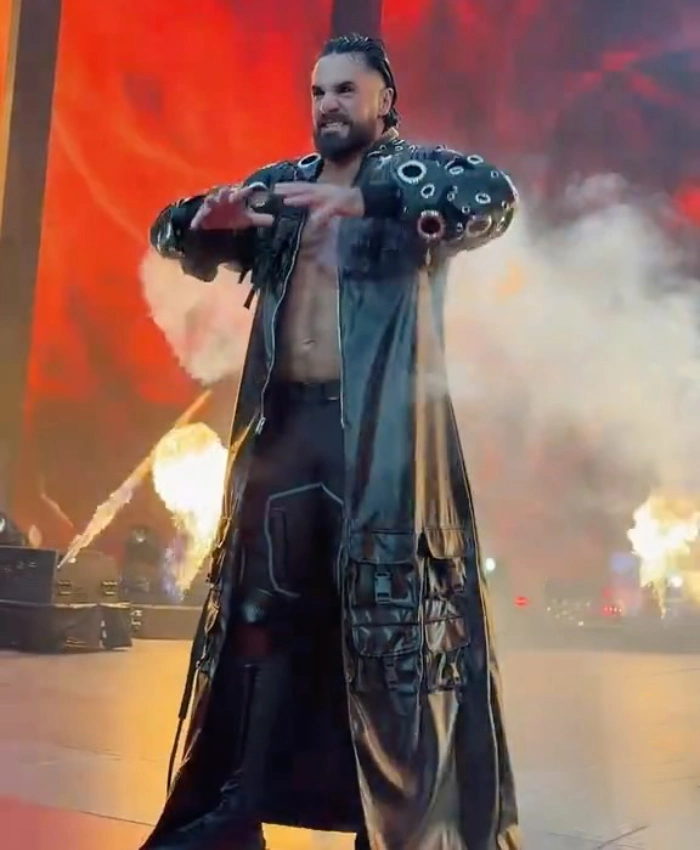 Seth Rollins WrestleMania 42 Burning Leather Coat