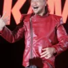 WWE Wrestler Shinsuke Nakamura Asymmetrical Red Leather Jacket