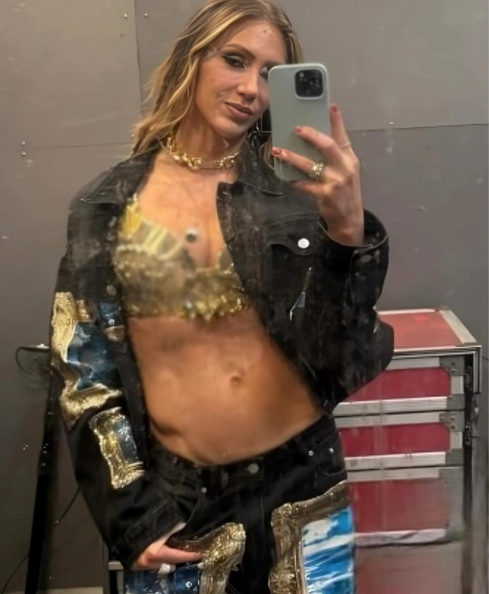 Charlotte Flair Work of Art Graphic Denim Jacket