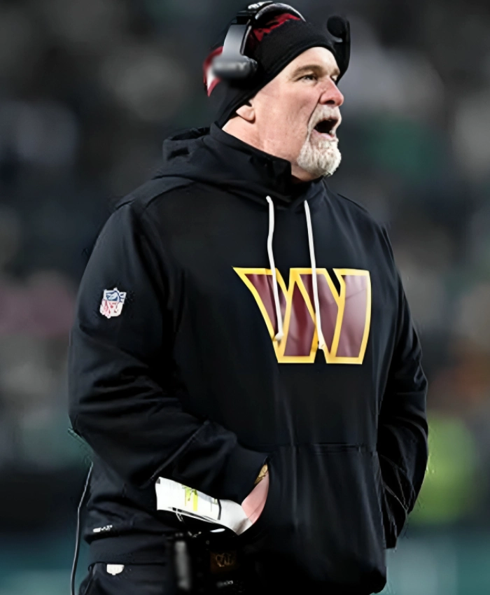 Washington Commanders Coach Dan Quinn 2025 26 Nike Sideline Pullover Black Hoodie
