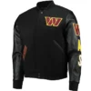 Washington Commanders Leather Jacket Black