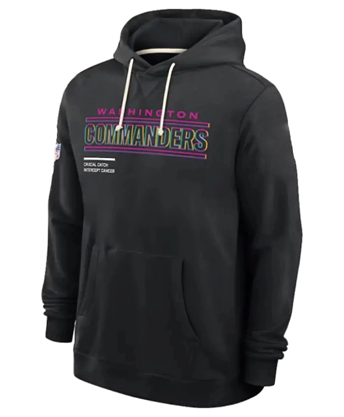Washington Commanders Nike Crucial Catch Intercept Cancer Pullover Black Hoodie