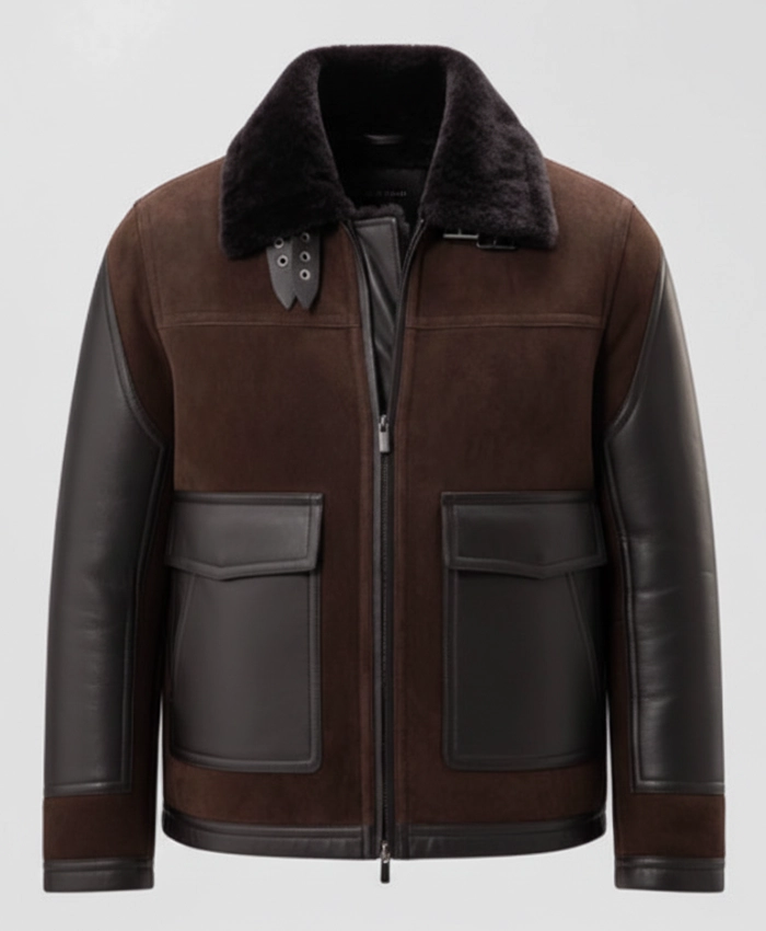 Watch What Happens Live 2026 Dylan Efron Brown Biker Jacket - Image 2