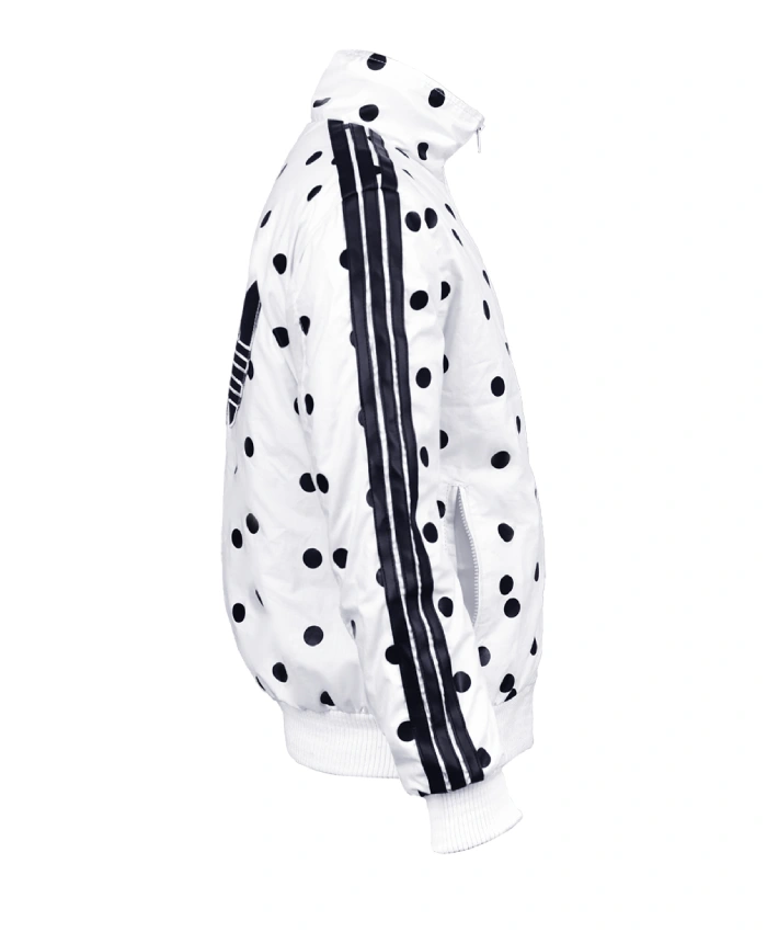 White Adidas Polka Dots Track Jacket