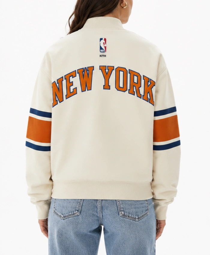 Kith NY Knicks 2026 Champions Off White Jacket